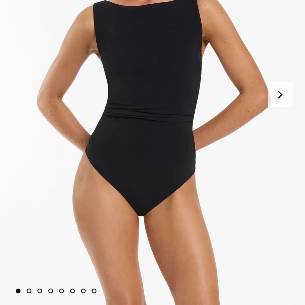 Jets Australia Timeless Black One-Piece Swimsuit with High Neckline
